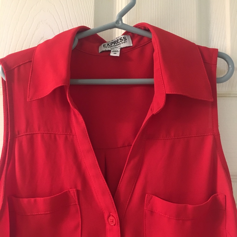 Portofino sleeveless shirt XS red